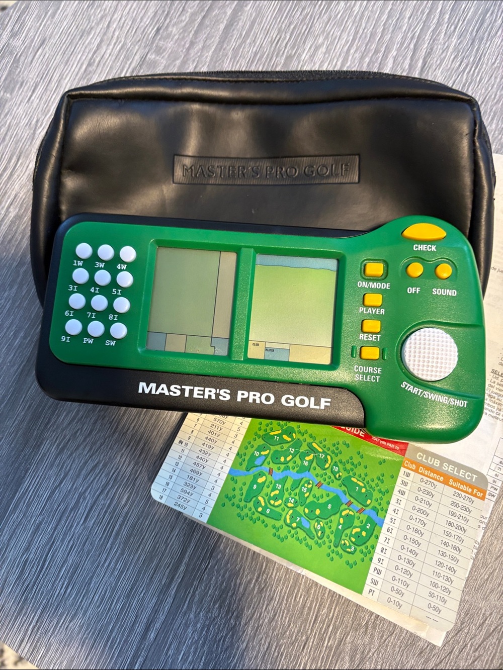 Vintage Masters Pro Golf Hand Held video Game.